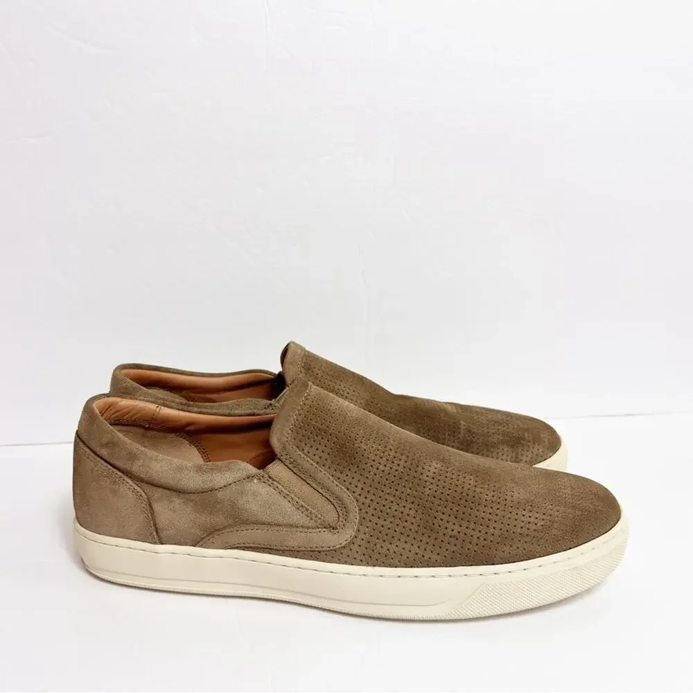 VINCE ACE SUEDE SLIP-ON MEN SHOES SNEAKERS TAN SIZE US 12 EUR 46 NO BOX